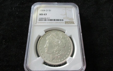 1904 O NGC MS63 Graded Morgan silver dollar