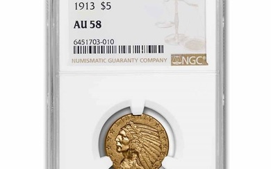1913 $5 Indian Gold Half Eagle