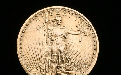 1915 Saint Gaudens $20 Gold Double Eagle Coin