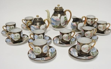 25 PIECE HAND PAINTED JAPANESE TEASET