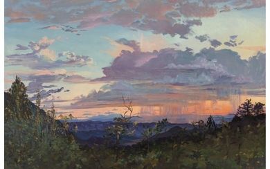 31046: Adele Alsop (1948-2021) Sunset Rain, 1985 Oil on