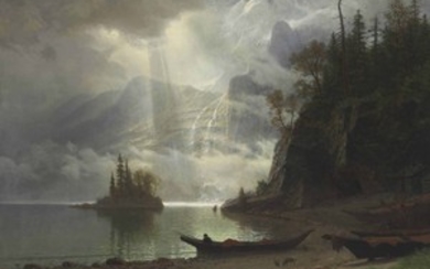Albert Bierstadt (1830-1902), Island in the Lake
