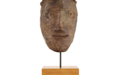 ANDRE DERAIN (1880-1954) Masque Bronze cast with brown patina; inscribed...