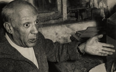 ANDRÉ VILLERS | 'PICASSO AND HIS STUDIO', 1957-58, GROUP OF FOUR PHOTOGRAPHS