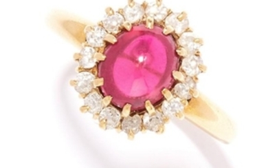 ANTIQUE RUBY AND DIAMOND RING, EARLY 20TH CENTURY in