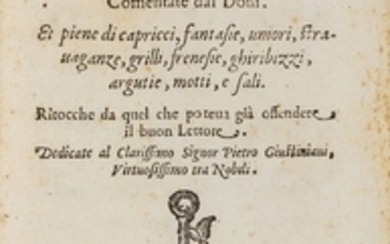 Burchiello RIME DEL BURCHIELLO FIORENTINO COMENTATE DAL DONI, 1597