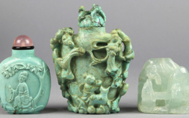 Chinese Turquoise and Flourite Snuff Bottles