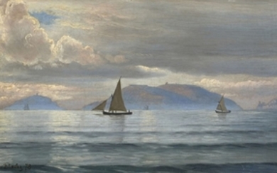 Christian BLACHE Aarhus, 1838 - Copenhague, 1920 Voiliers dans la baie de Naples