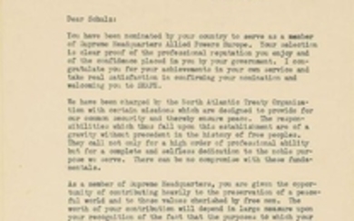 Dwight D. Eisenhower Typed Letter Signed to Robert L.