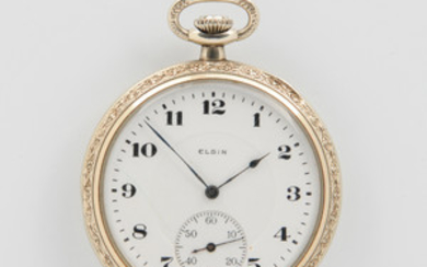 Elgin "Grade 345" 18kt White Gold Open-face Watch
