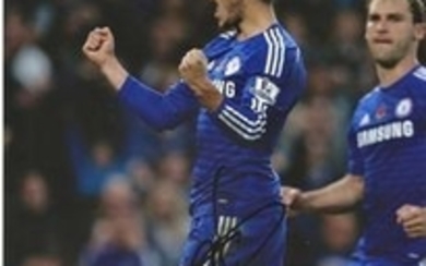 Football Eden Hazard 12x8 signed colour photo pictured in action for Chelsea. Eden Michael Hazard (French pronunciation:...