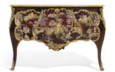 A FRENCH ORMOLU-MOUNTED COROMANDEL AND EBONIZED COMMODE, OF LOUIS XV STYLE, LATE 19TH/EARLY 20TH CENTURY