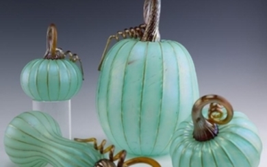 4 Jack Pine Studio Art Glass Squash Gourd Pumpkin