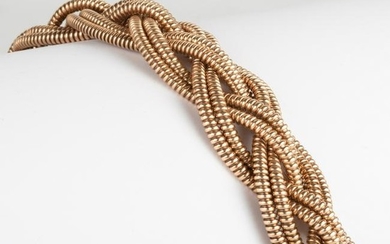 Retro 14k Gold Braided Bracelet