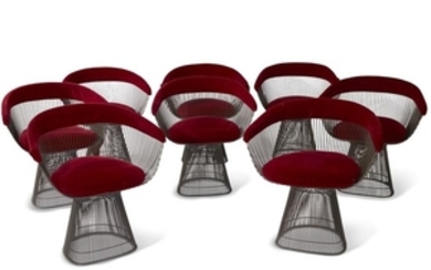 A set of eight Warren Platner dining chairs Knoll,...