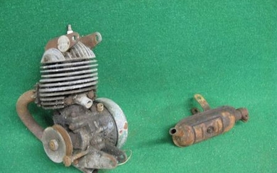Small two stroke engine and an exhaust