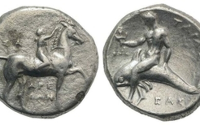 Southern Apulia, Tarentum, c. 302-280 BC. AR Nomos (21mm, 7.57g,...