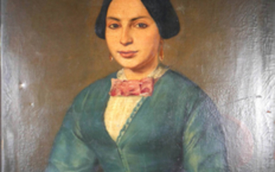 Oil on Canvas of a Woman, Spanish School