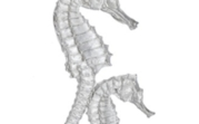Gilbert Albert, pendentif hippocampes argent