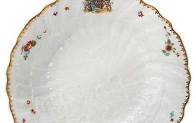 A rare Meissen porcelain soup bowl from the Swan Service