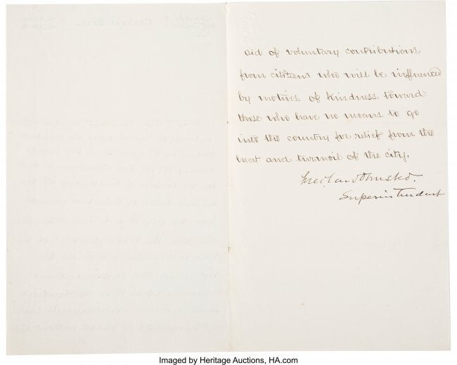 47246: Frederick Law Olmsted Letter Signed "Fred. Law