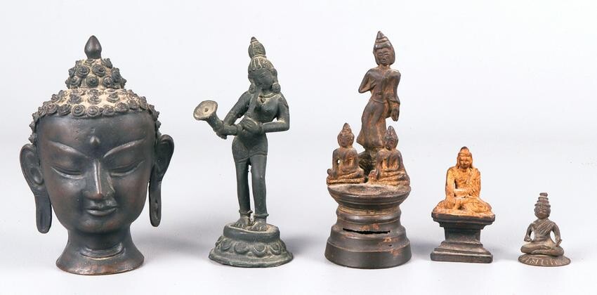 (5) Miniature Asian Figures