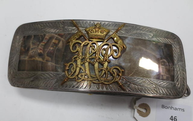 A Silver-Mounted Flap-Pouch Of An Officer In The Hyderabad Cavalry Lancers, Birmingham Silver Hallmarks For 1881, Silversmith's Mark J & Co.