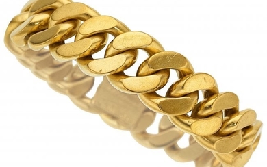 55046: Gold Bracelet, Cartier, French The 18k gold cu