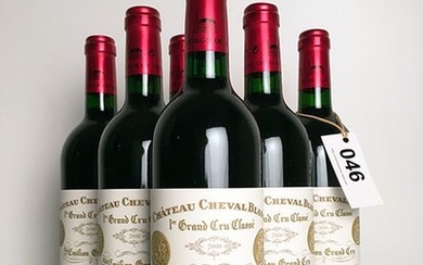 6 bottles 2000 Château CHEVAL BLANC, Saint-Emilion 1er...