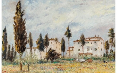 69046: Michele Cascella (Italian, 1892-1989) Cypresses