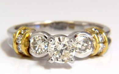 .75CT CLASSIC TRADITIONAL DIAMOND RING 14KT GOLDEN SHOULDERS+