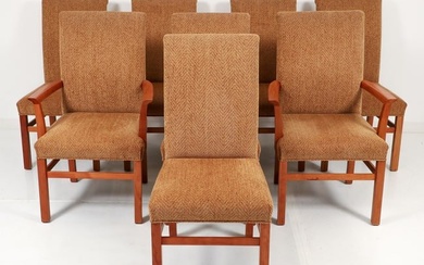 8 Upholstered Cherry Stickley Chairs 2012