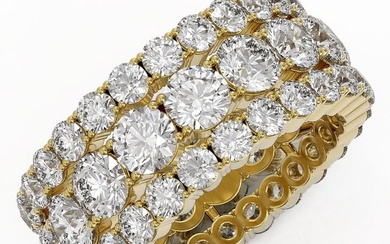 8.2 ctw Diamond Designer Eternity Ring 18K Yellow Gold