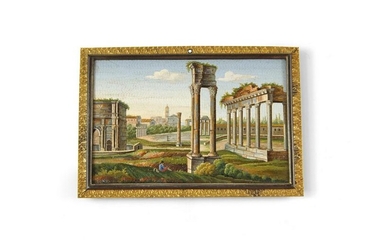 A 19th Century Micro Mosaic Plaque