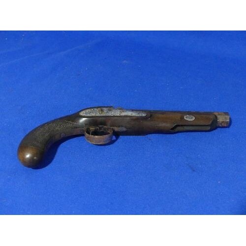A 19th century Reilly percussion Pistol, signed "Reilly", th...