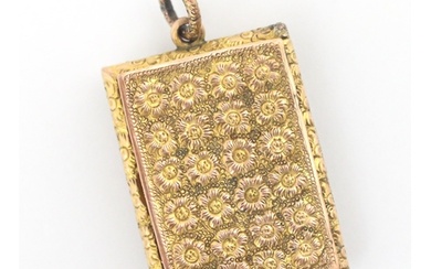 A 19th century/early 20th century gold coloured locket/penda...
