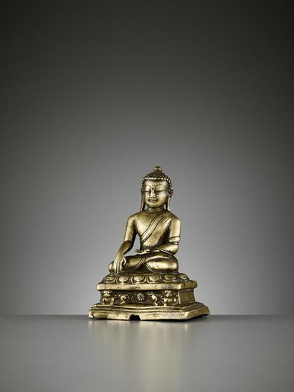 A BRONZE FIGURE OF BUDDHA SHAKYAMUNI, PALA PERIOD
