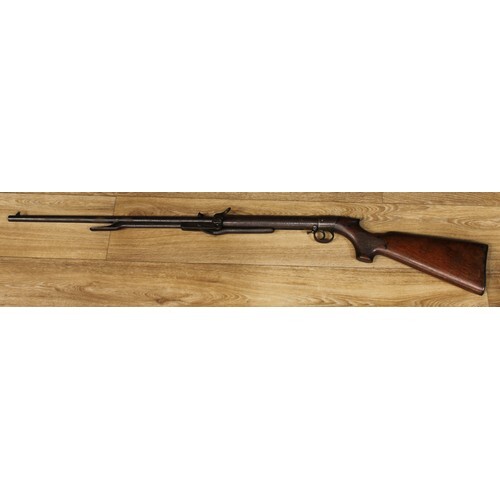 A BSA Model D .177 calibre under-lever air rifle, 48cm sight...