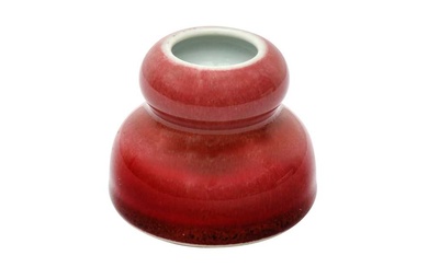 A CHINESE LANGYAO WATER POT 郎窰紅釉水盂 《大清雍正年製》款