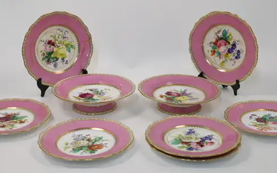 A Copeland porcelain part dessert service, second half 19th century, printed mark...