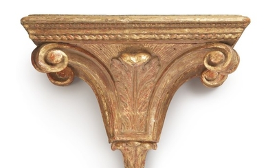 A FRENCH BAROQUE STYLE GILTWOOD BRACKET
