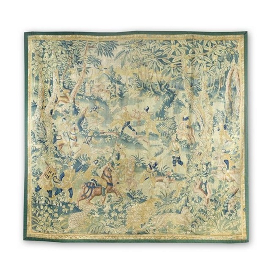 A Flemish hunting tapestry panel Circa 1580-1600, probably Oudenaarde