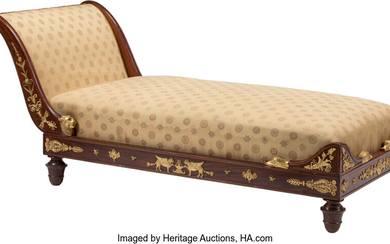 A French Empire-Style Gilt Bronze Mounted Chaise (19th century)