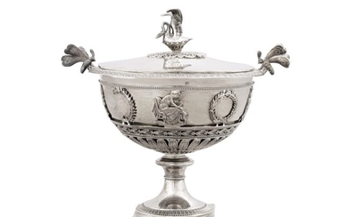 A French silver bowl and cover, Philippe-Jean-Baptiste Huguet, Paris, 1809-1819