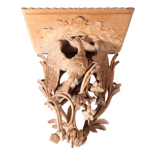 A GEORGE II CARVED SOFTWOOD WALL BRACKET probably 18th centu...