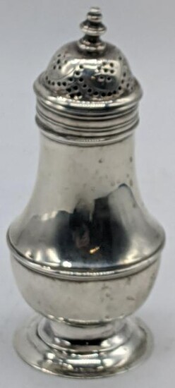 A Georgian silver pepper, hallmarked London, 1773