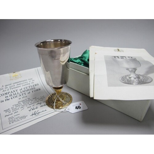 A Hallmarked Silver Limited Edition Commemorative Goblet, Ja...