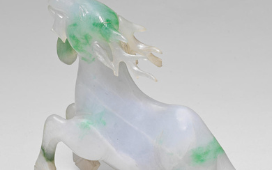 A JADEITE CARVING OF A DEER 19th century
