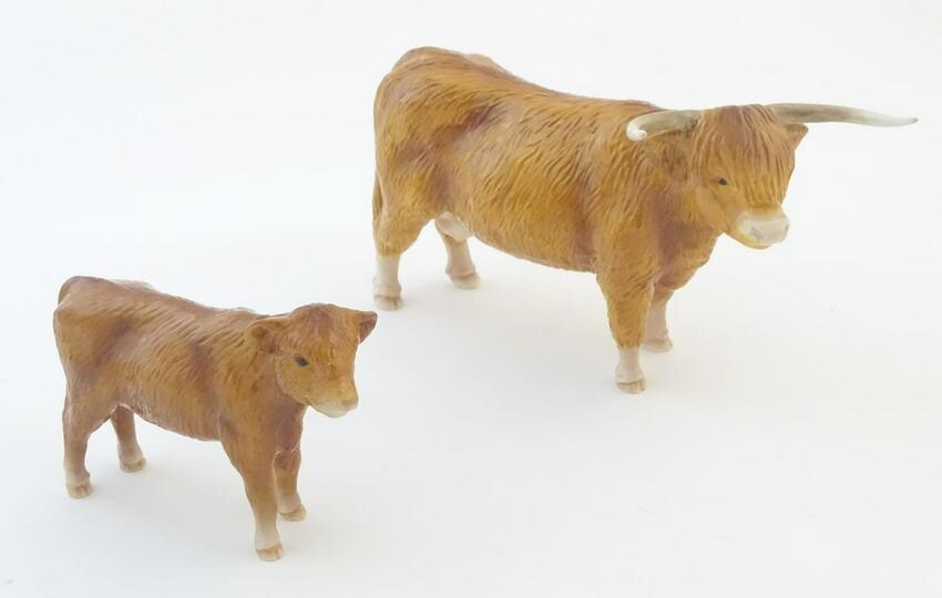 A John Beswick model of a Highland cow, together with a