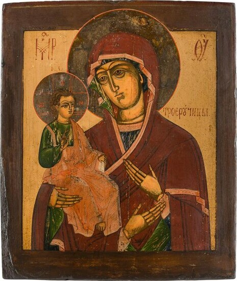 A LARGE ICON SHOWING THE THREE HANDED MOTHER OF GOD
